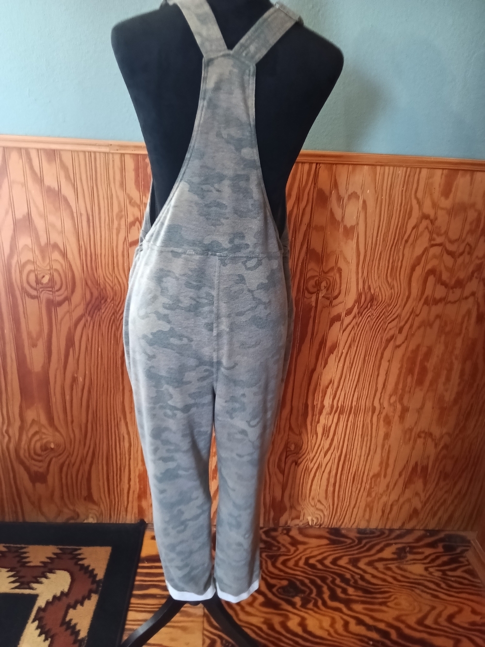Cato Gray Camo Women's Overall Jumpsuit with Drawstring - Picture 3 of 4